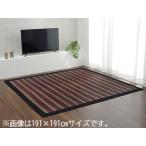 IKEHIKO イケヒコ  敷物 国産 日本製 純国産 い草 掛川織 花ござ 抗菌防臭 不織布 モダン ブラック 約191×191cm 4415970