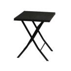 Bestco ベストコ  ラタン調 テーブル　ボタニカルインテリア ガーデニング　ブラック　58×58cm　NE-612
