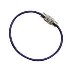 MIZUMOTO 水本機械製作所 キーワイヤーホルダー ワイヤー径1.5mm全長150mm パープル (1個入り) B-2989