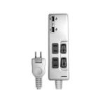 HIDISC/ハイディスク  USB 2ポート付 節電タップ(独立スイッチ付) 2個口+2USBポート HDUTC2U2WH