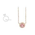 me.luxe／エムイーリュークス  Swarovski. ピンクトパーズネックレス
