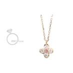 me.luxe／エムイーリュークス  Swarovski. ピンクトパーズフラワーネックレス