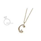 me.luxe／エムイーリュークス  95-0782 ダイヤモンド/イニシャルネックレス　【C】