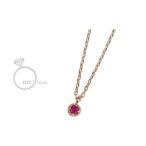 me.luxe／エムイーリュークス  95-0812 ルビー一粒石ネックレス