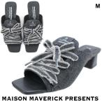 MAISON MAVERICK PRESENTS 【レディース】デニム ミュール サンダル【ブラック】【M/23.5-24.0cm】50MS2506