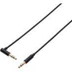 ELECOM エレコム AUXケーブル/φ3.5オス-φ3.5オス(L字)/スリム/1.0m/ブラック  AX-35ML10BK