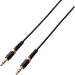 ELECOM エレコム AUXケーブル/φ3.5オス-φ3.5オス/高耐久/スリム/1.0m/ブラック AX-35MS10BK