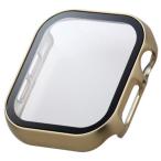 ELECOM エレコム AW-24BFCGPGD Apple Watch 42mm/フルカバーケース/プレミアムガラス/高透明/メタリック/ゴールド