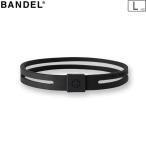 BANDEL バンデル ASYM アシム ブレスレット 【ブラック】【Lサイズ】 特許技術搭載 プラチナシリコーン