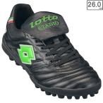ショッピングサッカー LOTTO ロット 【メンズ】サッカーシューズ STADIO JP TURF 【ブラック/グリーン】【26.0cm】 LO-STADIO-3