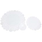 　 レースペーパー　白　丸型（５０枚入）３．５吋（９０mm）