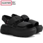 HUNTER ハンター 【ユニセックス】シティ リベル レザー ヒール ストラップ サンダル 【ブラック】【UK4/23cm】 UFD3110LEA