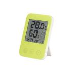 YAZAWA 【5個セット】 YAZAWA 熱中症・インフルエンザ警報付きデジタル温湿度計 グリーン DO05GRX5