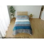 IKEHIKO イケヒコ  毛布 ダブル 洗える 寝具 フランネル ネイビー 約180×200cm 9831299