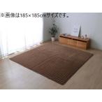 IKEHIKO イケヒコ  ラグ 長方形 無地 もっちり  ブラウン 200×250cm 9844539