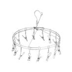 HIROSHOhiroshou нержавеющая сталь прищепка вешалка круглый 16 прищепка 