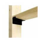 WAKI 和気産業 Walist/ウォリスト 棚受金具1枚用 黒 89mm WAT-003 2個入り