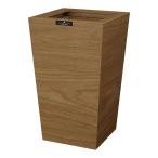 ショッピングダストbox TATSU-CRAFT 橋本達之助工芸 バスク ダストBOX スクエア L角 ブラウン