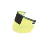 SANKYO 三共コーポレーション DBLTACTフェイスシールド ヘルメット型 ワイド イエロー