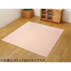 IKEHIKO イケヒコ  ラグ2畳 洗える 無地 イーズ ピンク 約185×185cm 裏:すべりにくい加工 ホットカーペット対応 3963669
