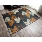 IKEHIKO イケヒコ  い草ラグ　おしゃれ　国産　カーペット   Fダーウィン  ネイビー 約191×250cm 1715930