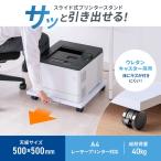  Sanwa Supply LPS-125U принтер подставка длина 500mmx ширина 500mm с роликами . компактный действительный практическое применение белый выдерживаемая нагрузка 40Kg