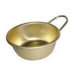 　  アルマイト　マッコリカップ　手付 １１cm　ゴールド