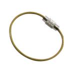 MIZUMOTO 水本機械製作所 キーワイヤーホルダー ワイヤー径1.5mm全長150mm ゴールド (1個入り) B-2988