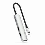 Satechi サテチ ハブ・ドッキングステーション 4-in-1 USB-C Slim Multiport Adapter 4K (Silver) PST-P4SS