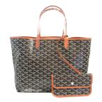 ショッピングゴヤール ≪ 新品 ≫  GOYARD ゴヤールサンルイ PM 黒 × 茶 ブラック ブラウン トート バッグ    ST LOUIS　PM Black brown tote bag brand new