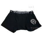 《新品》 CHROMEHEARTS クロムハーツ SHORT BOXER ショート ボクサー パンツ 黒 L BLACK ブラック ホワイトロゴ メンズ   付き