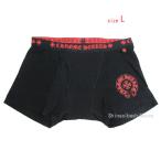 《新品》CHROMEHEARTS クロムハーツ SHORT BOXER ショート ボクサー パンツ 黒 ブラック Lサイズ レッドロゴ 赤 メンズ