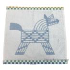 《 新品 》 エルメス ハンドタオル カレ・タオル 《アニモー・ナッテ》 ブルー・ジヴレ / ヴェール・セラドン 馬 付き