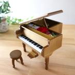 オルゴール ピアノ型 プレゼント ミニアンティークグランドピアノ プリザーブドフラワー 18弁 好きな曲を選べる 子供 ベビー お祝い 出産祝い 結婚祝い