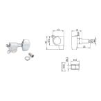 Aria AT-235G крыло серия гитара для колок 6 полосный Chrome 6 шт Set