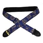 D’Andrea Fabric Web Strap APFW7 Blue Bandanna ダンドレア ギターストラップ バンダナ 青