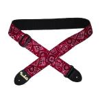 D’Andrea Fabric Web Strap APFW8 Red Bandanna ダンドレア ギターストラップ バンダナ 赤