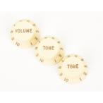Fender(フェンダー) Stratocaster Knobs, Aged White (Volume, Tone, Tone) (3)