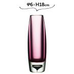 一輪挿し フラワーベース 花瓶 おしゃれ 北欧 割れない ガラス φ6×H18 細い PV スリム パープル PR