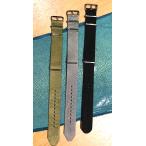  неиспользуемый товар товар NATOnato- частота нейлон хаки / серый / черный 3 -цветный набор 22mm M-006