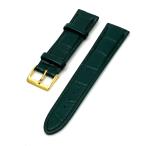 ミモザ ベルト 20mm 腕時計 MIMOSA P型押し カーフ クロコダイル型押し CP-G グリーン デッドストック品 M-059