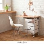 引出し 収納 折りたたみ デスク (ナチュラル&amp;ホワイト) 17851