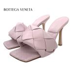 ショッピングボッテガ ボッテガヴェネタ BOTTEGAVENETA リド サンダル 靴 シューズ レザー ピンク 未使用 イントレチャート ミュール