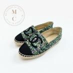  Chanel CHANEL плоская обувь обувь обувь ткань многоцветный здесь Mark эспадрильи 