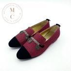  Chanel CHANEL плоская обувь обувь обувь твид замша розовый серия черный здесь Mark цепь очарование опера обувь 