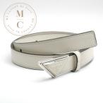 ショッピングプラダ プラダ PRADA ベルト レザー ホワイト シルバー トライアングルロゴ サフィアーノ