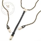  Chanel CHANEL подтяжки черный серебряный здесь Mark цепь 