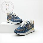 ショッピングLOUIS ルイヴィトン LOUIS VUITTON ネオランアウェイライン スニーカー 靴 シューズ デニム レザー ブルー ブラウン ホワイト ゴールド