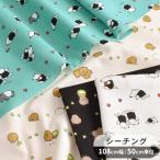 ショッピングシーチング 生地 シーチング キーウィ と アリクイ ■ リトルアニマルワールド アニマル 動物 鳥 とり バード フルーツ 果物 キウイ かわいい プリント ■ FB