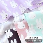 生地 オックス 可愛い キャラクター ミッフィー フェイス ■ miffy うさぎ 綿 布 入園 入学 国産 ハンドメイド 手芸 手作り ■